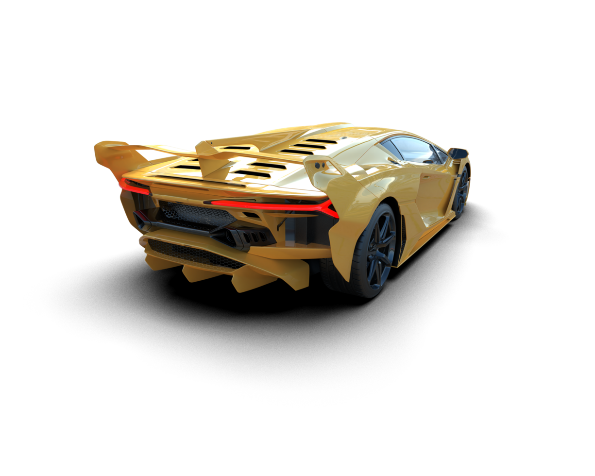 Realistic sport car isolated on background. 3d rendering - illustration png
