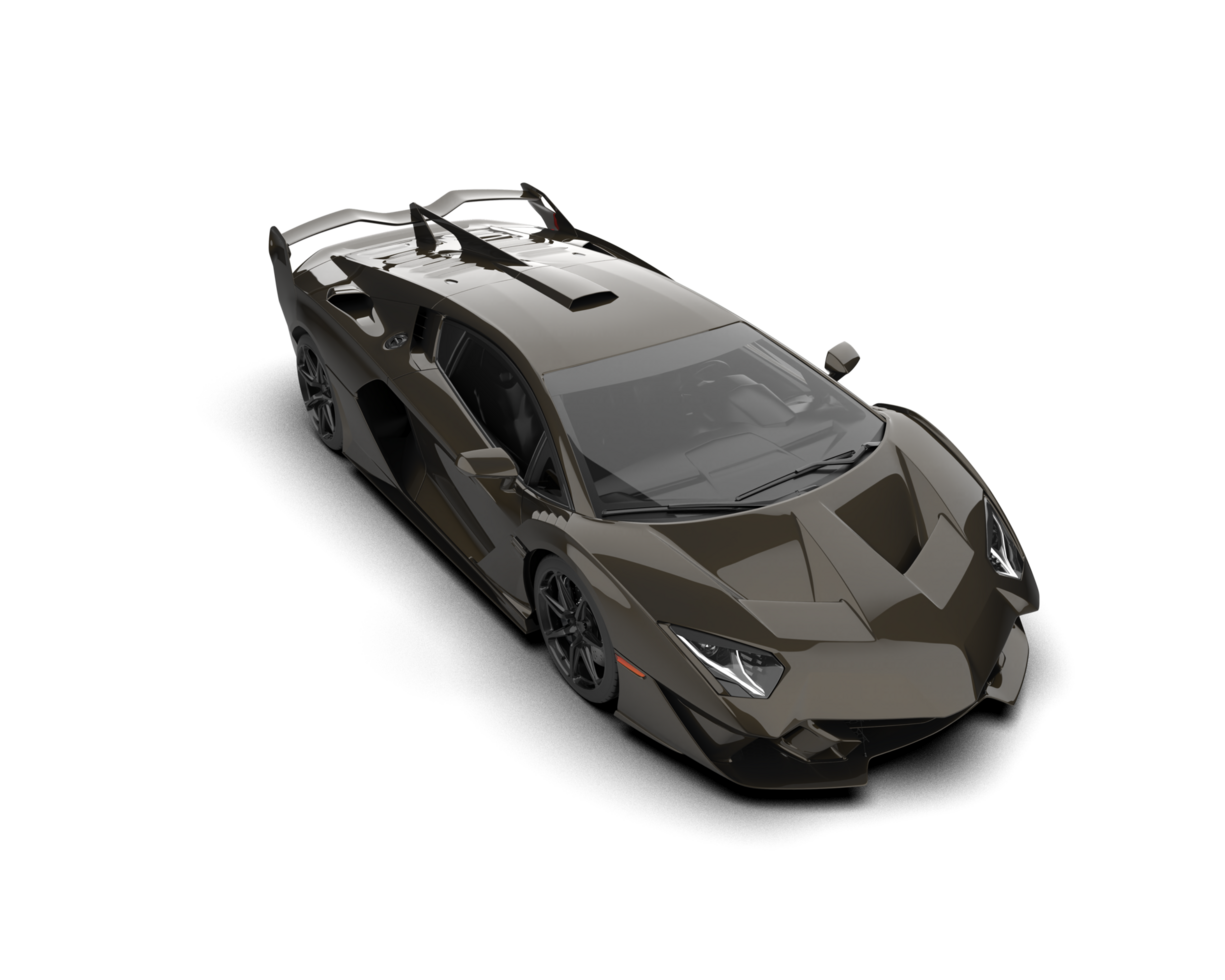 Realistic sport car isolated on background. 3d rendering - illustration png