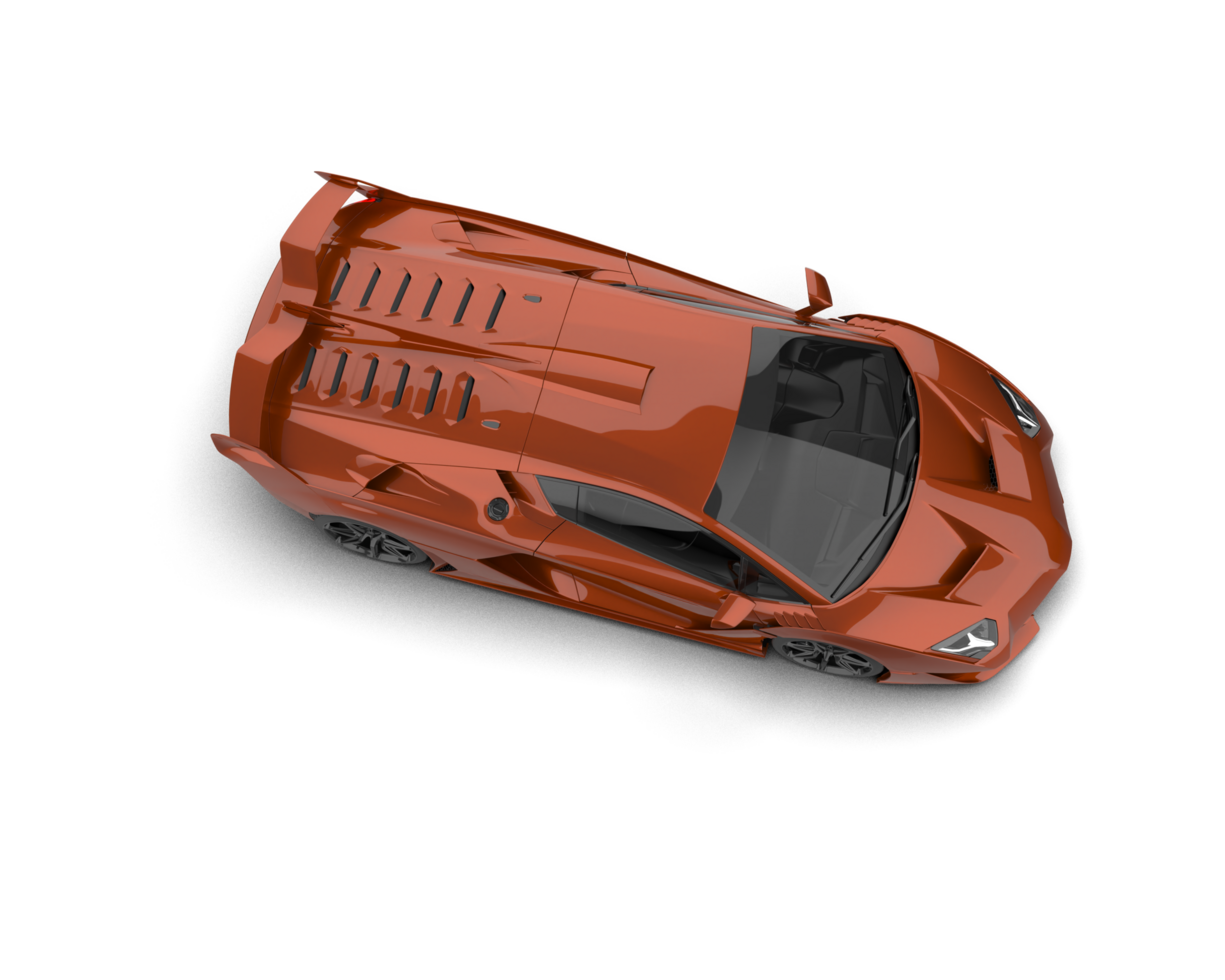 Realistic sport car isolated on background. 3d rendering - illustration png