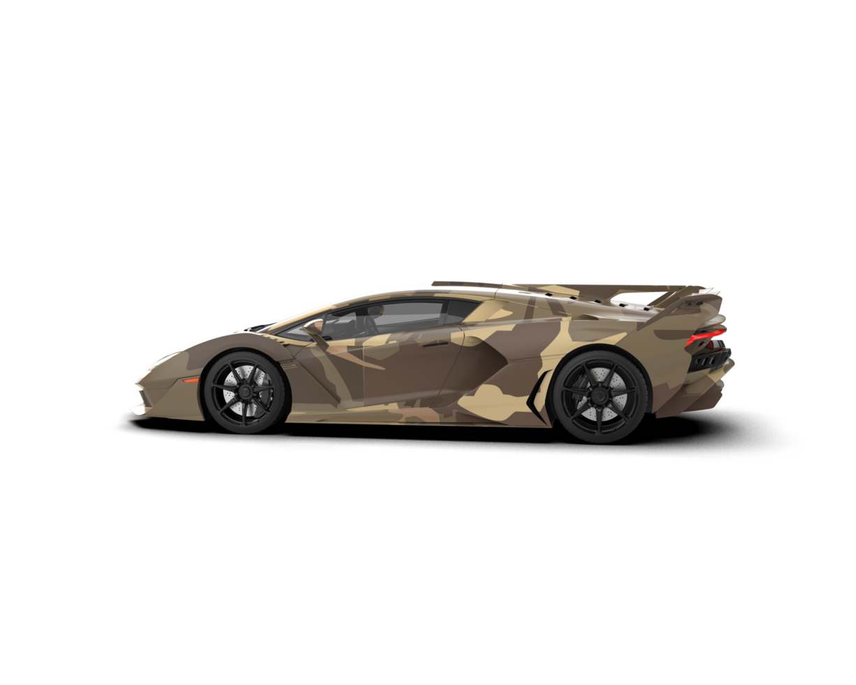 Realistic sport car isolated on background. 3d rendering - illustration png