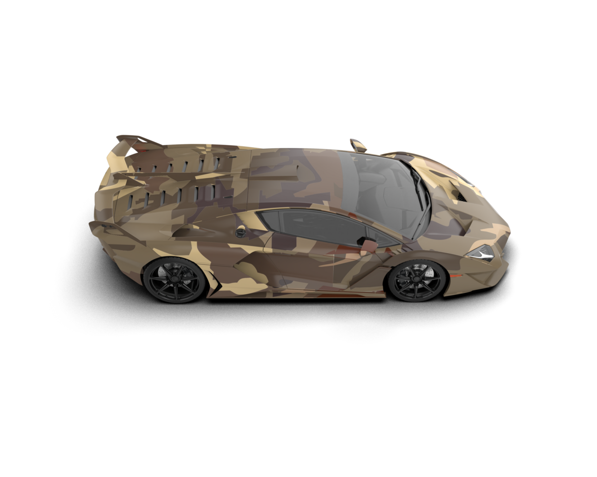 Realistic sport car isolated on background. 3d rendering - illustration png