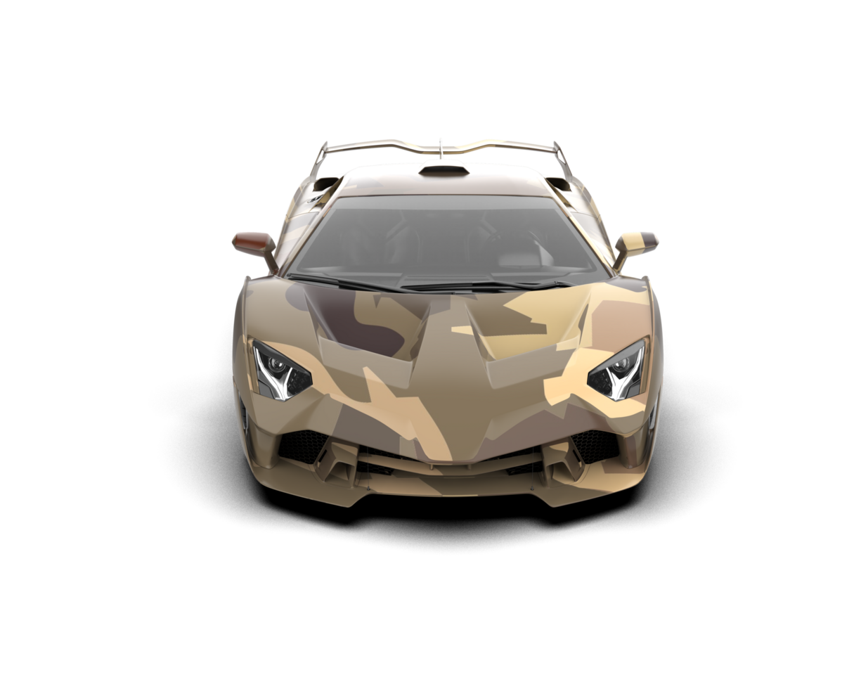 Realistic sport car isolated on background. 3d rendering - illustration png