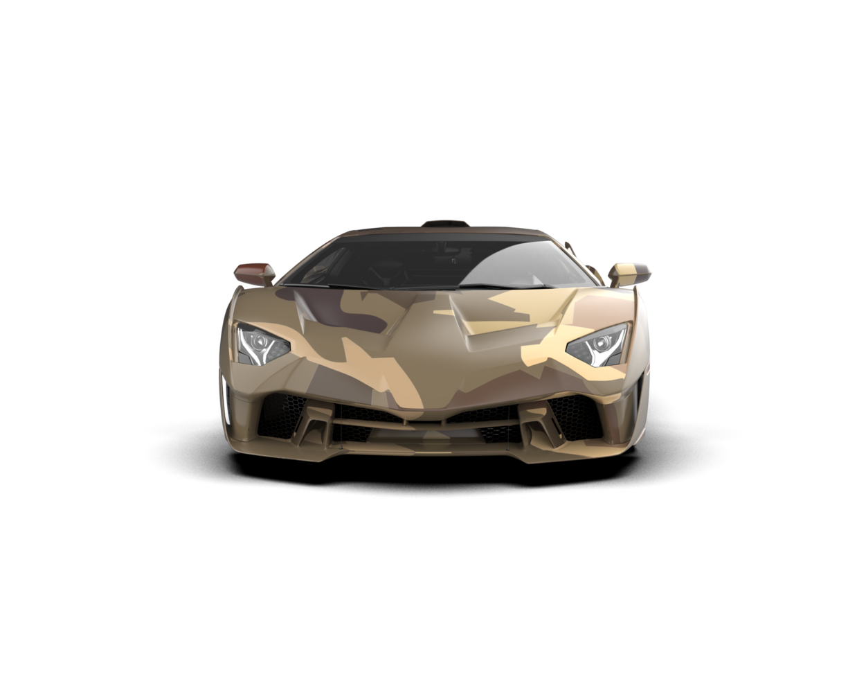 Realistic sport car isolated on background. 3d rendering - illustration png