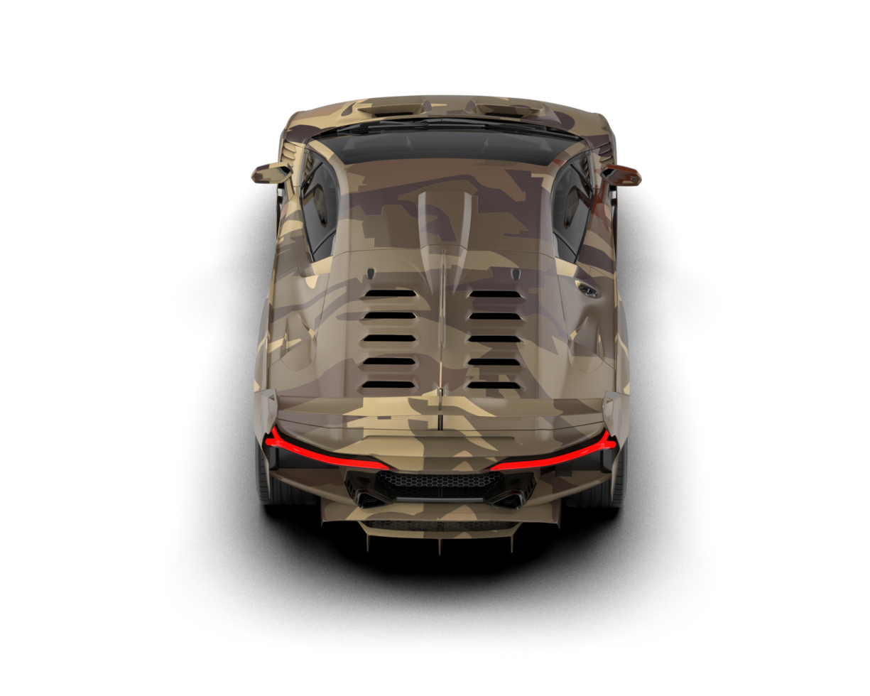 Realistic sport car isolated on background. 3d rendering - illustration png