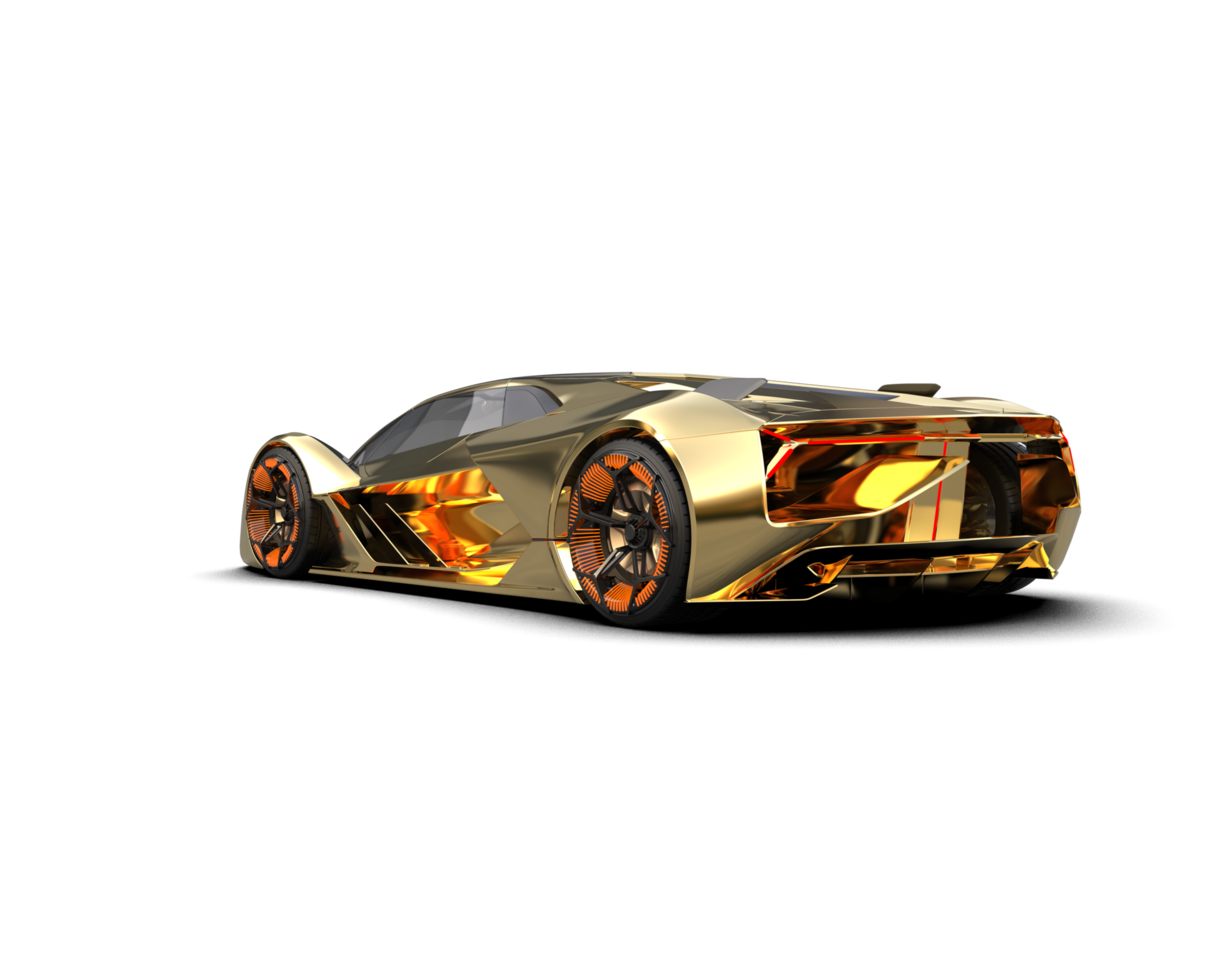 Realistic sport car isolated on background. 3d rendering - illustration png
