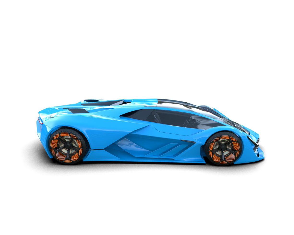 Realistic sport car isolated on background. 3d rendering - illustration png