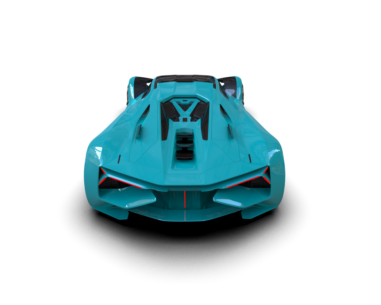 Realistic sport car isolated on background. 3d rendering - illustration png