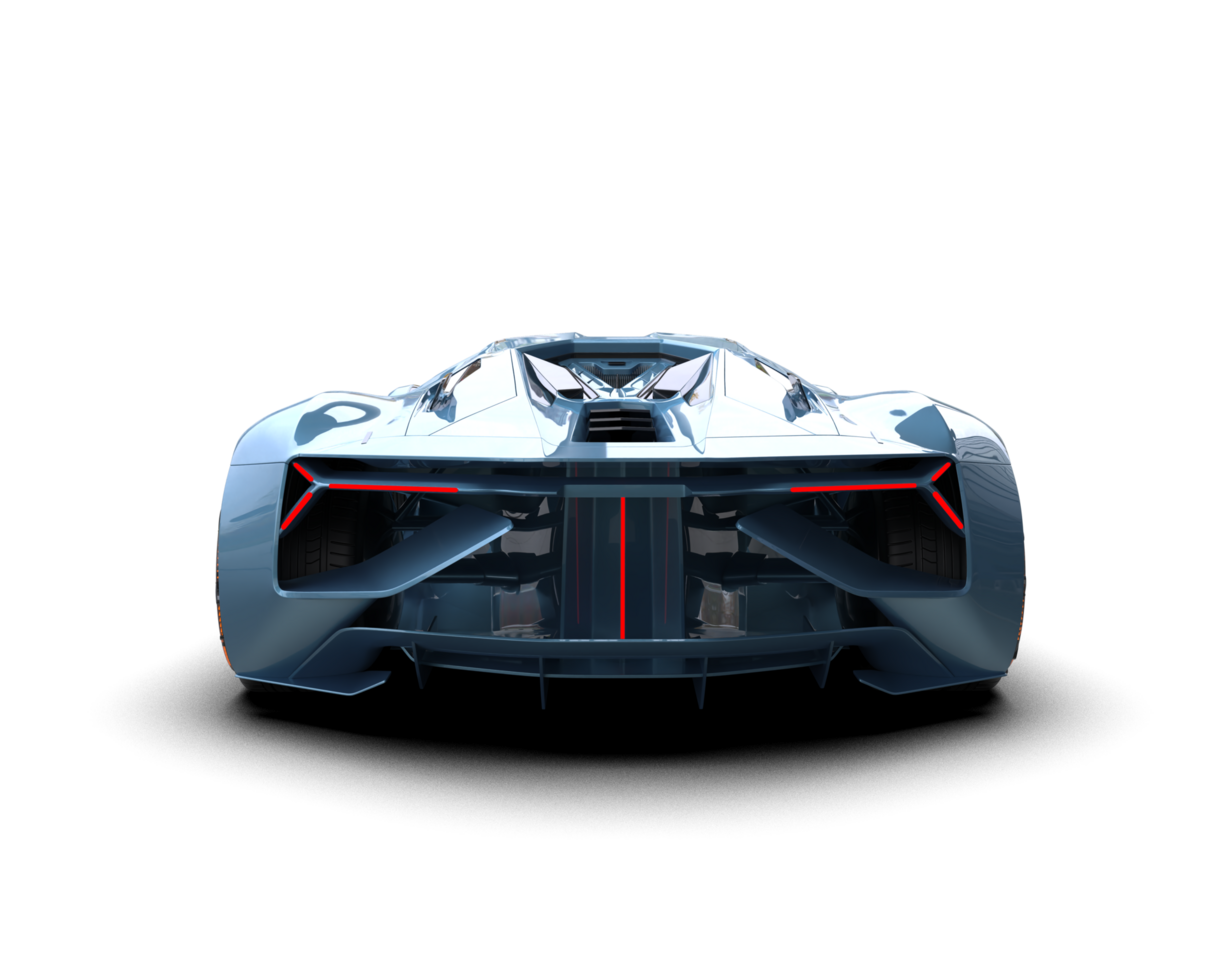 Realistic sport car isolated on background. 3d rendering - illustration png