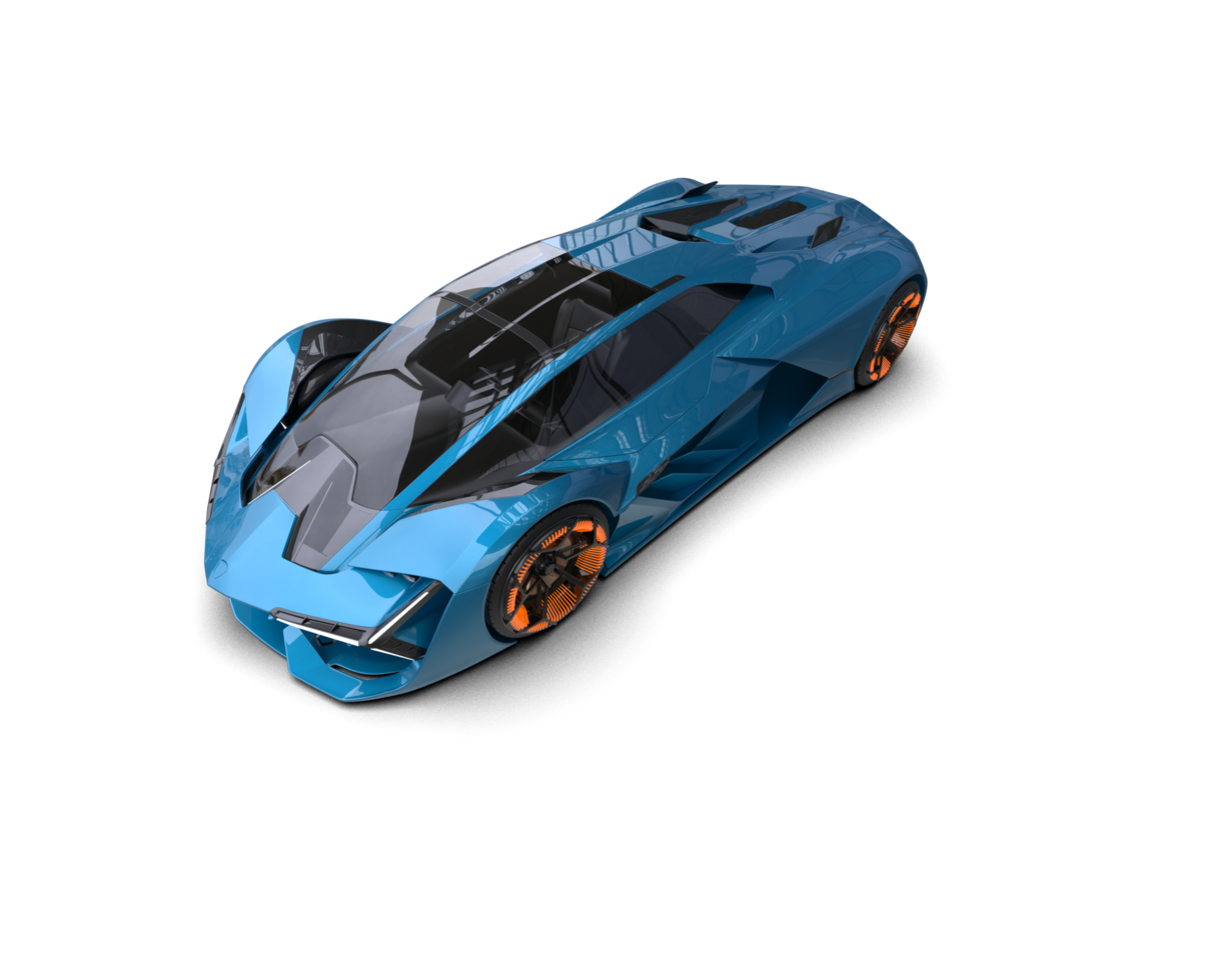 Realistic sport car isolated on background. 3d rendering - illustration png