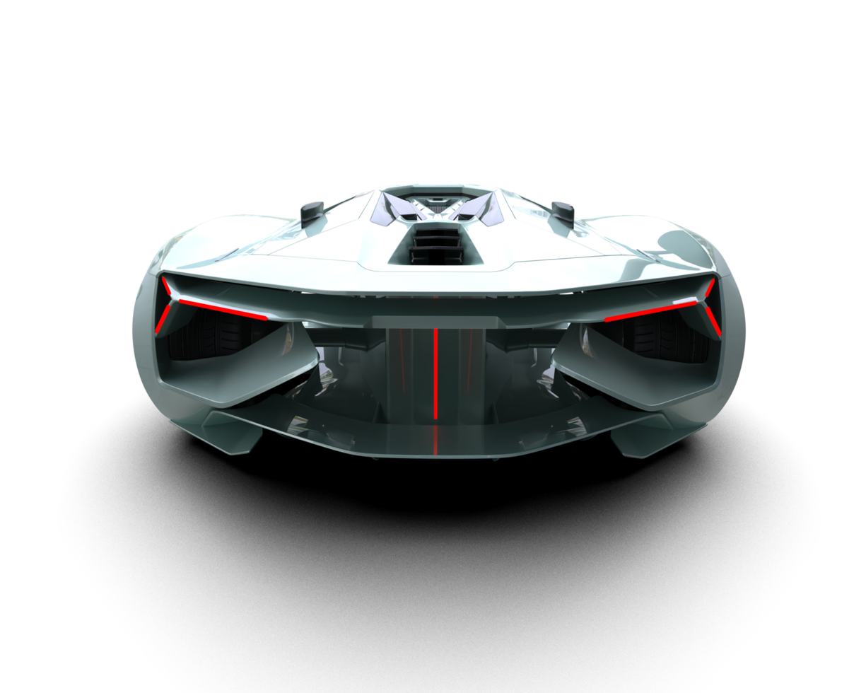 Realistic sport car isolated on background. 3d rendering - illustration png