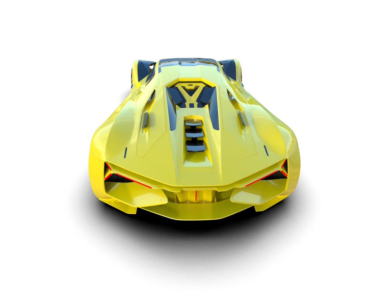 Realistic sport car isolated on background. 3d rendering - illustration png