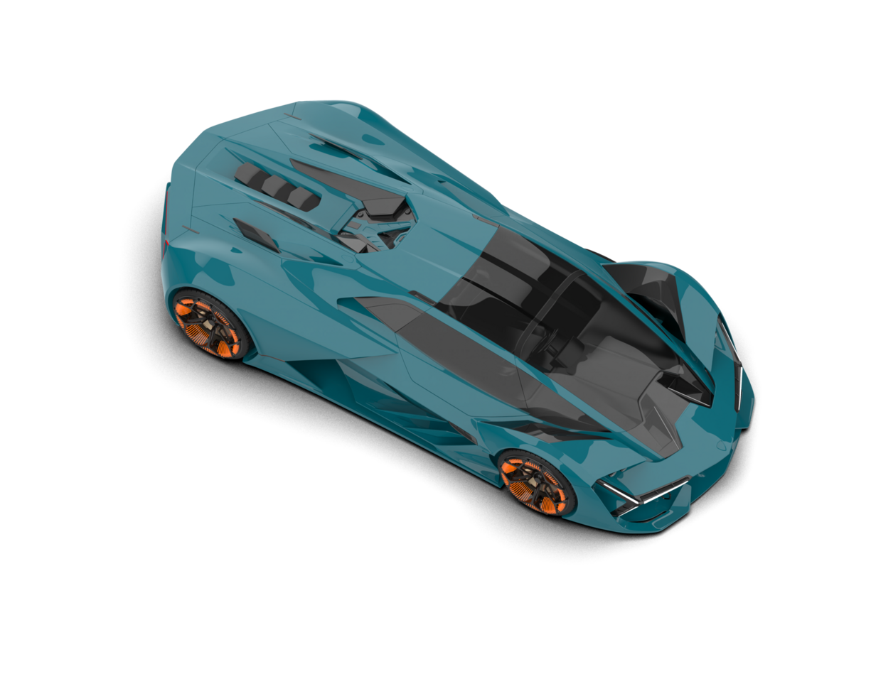 Realistic sport car isolated on background. 3d rendering - illustration png