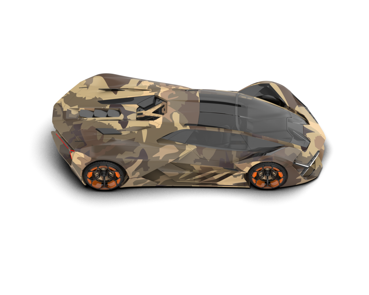 Realistic sport car isolated on background. 3d rendering - illustration png