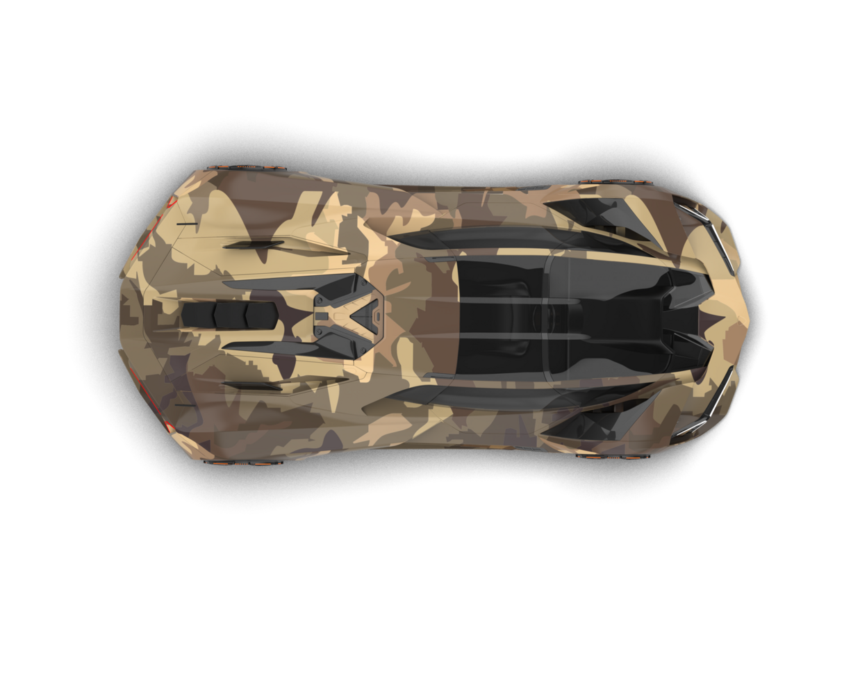 Realistic sport car isolated on background. 3d rendering - illustration png