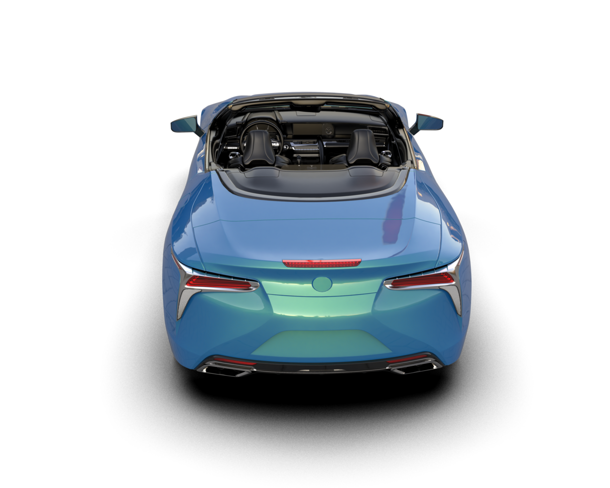 Realistic sport car isolated on background. 3d rendering - illustration png