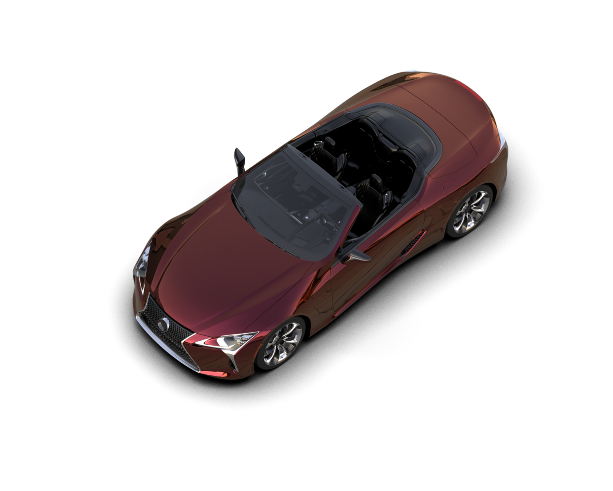 Realistic sport car isolated on background. 3d rendering - illustration png