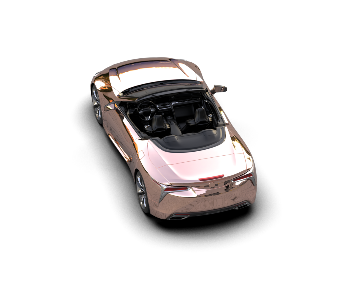 Realistic sport car isolated on background. 3d rendering - illustration png