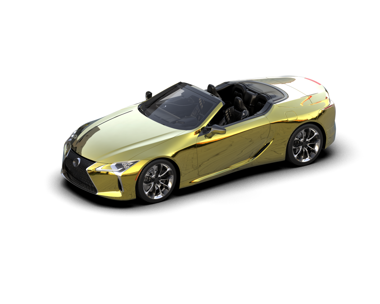 Realistic sport car isolated on background. 3d rendering - illustration png