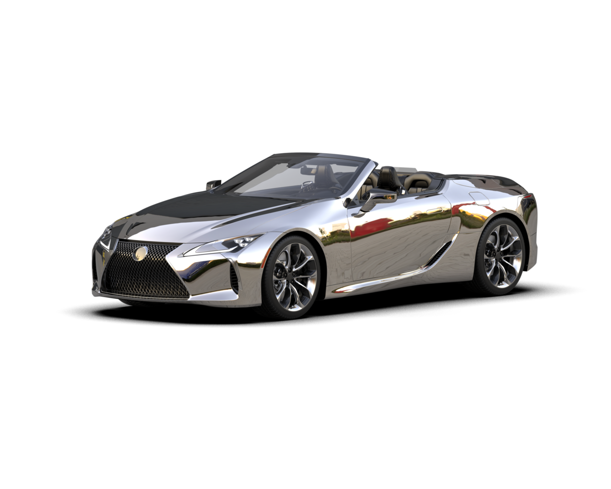 Realistic sport car isolated on background. 3d rendering - illustration png