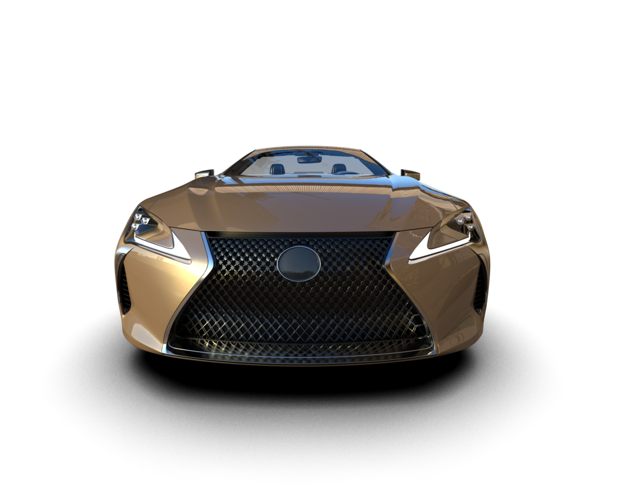 Realistic sport car isolated on background. 3d rendering - illustration png