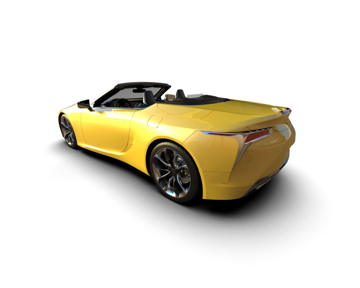 Realistic sport car isolated on background. 3d rendering - illustration png