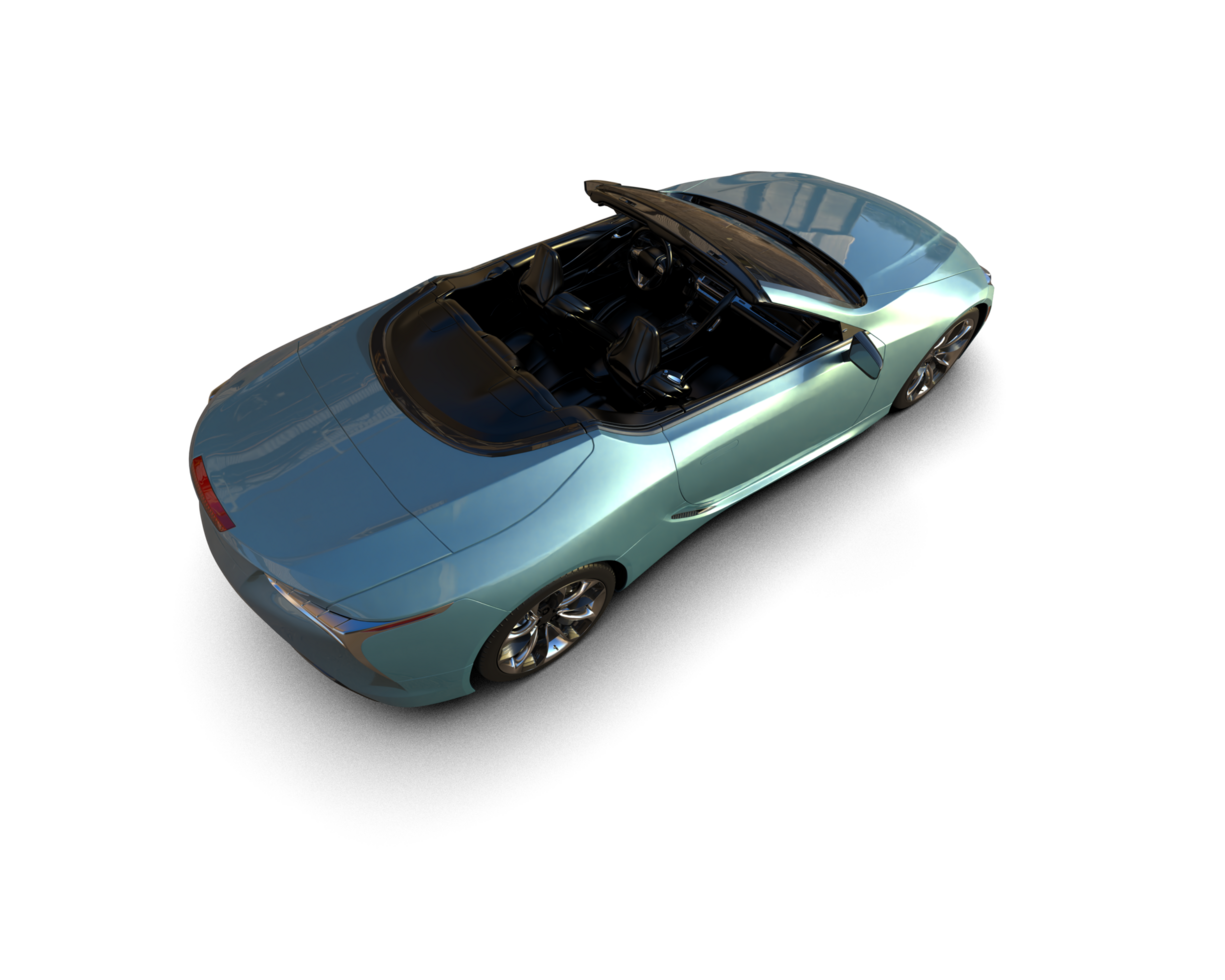 Realistic sport car isolated on background. 3d rendering - illustration png