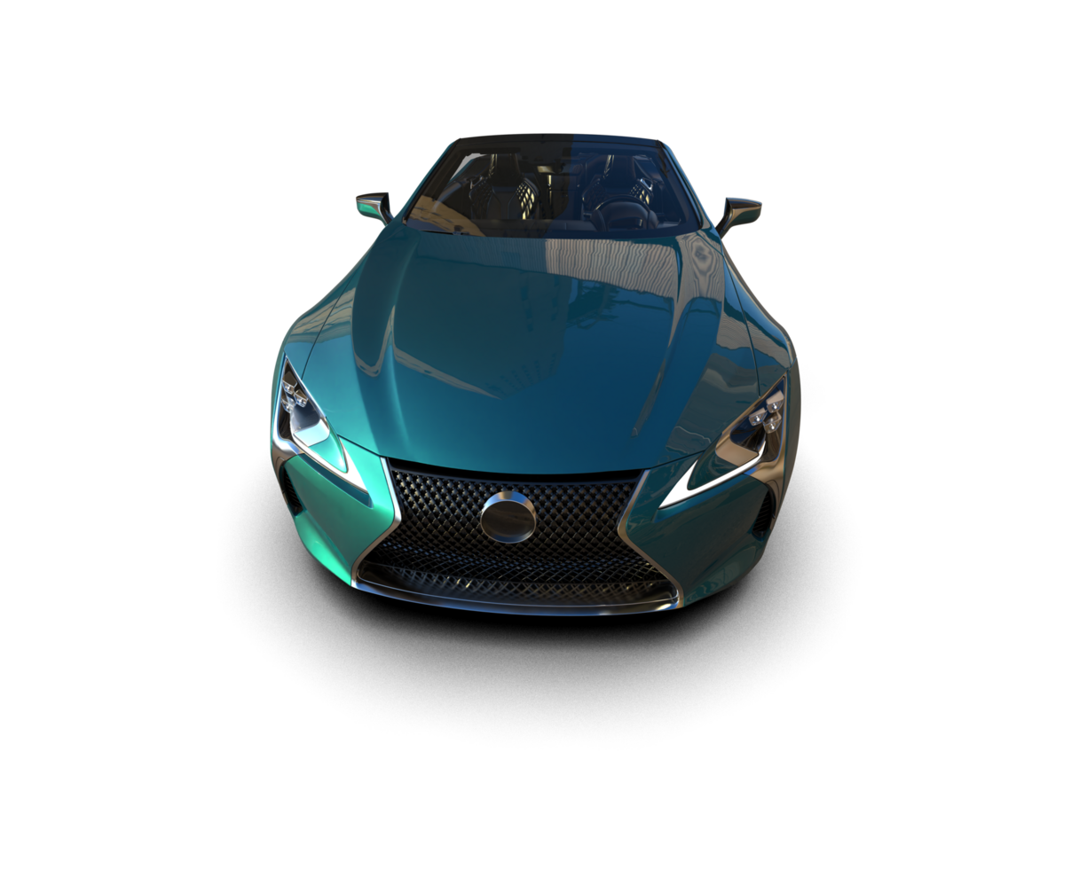 Realistic sport car isolated on background. 3d rendering - illustration png
