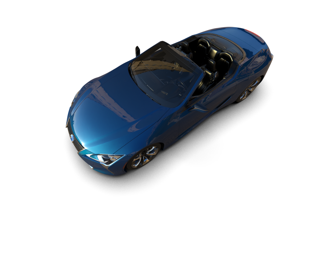 Realistic sport car isolated on background. 3d rendering - illustration png