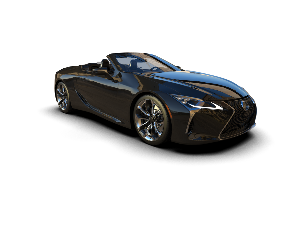 Realistic sport car isolated on background. 3d rendering - illustration png