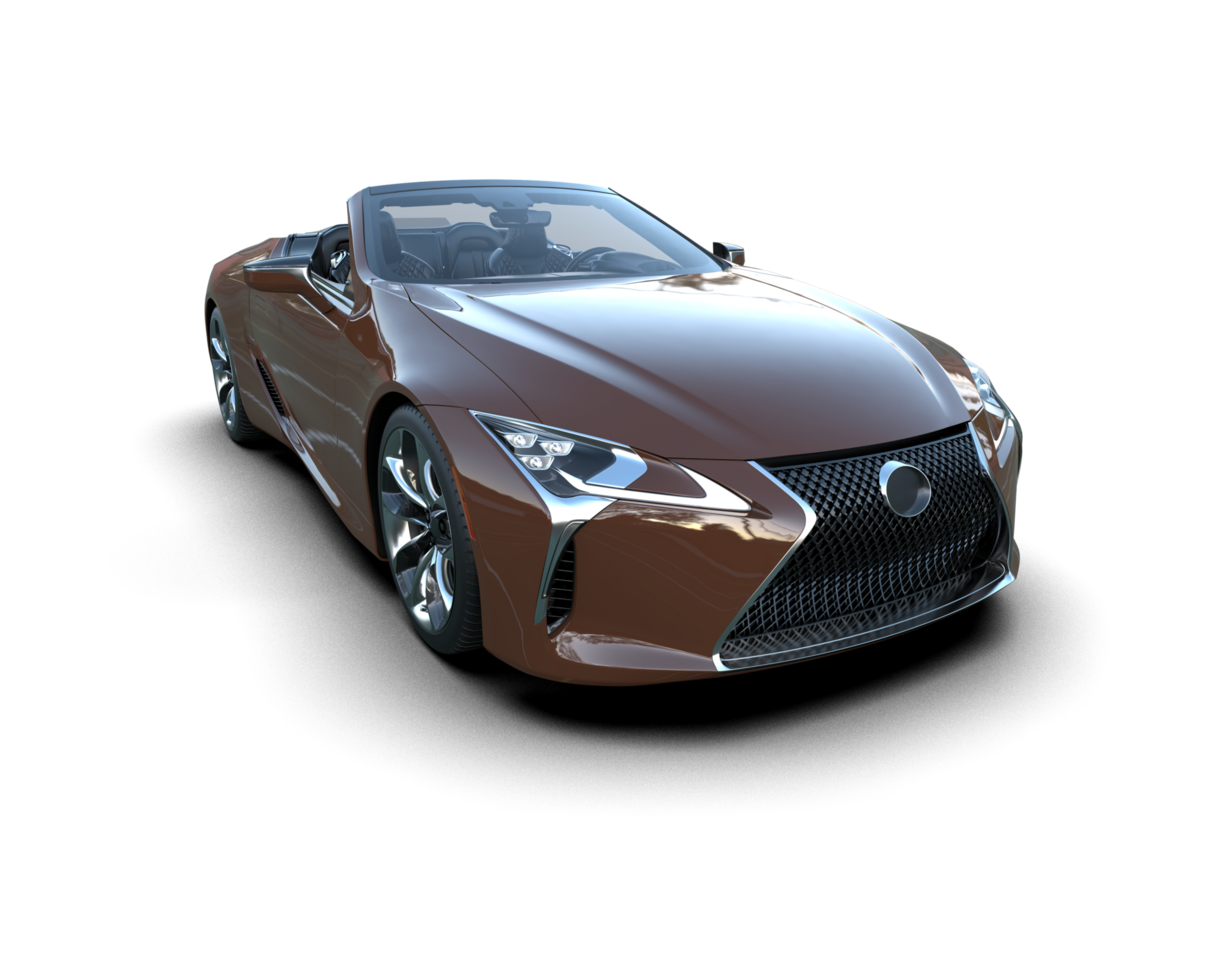 Realistic sport car isolated on background. 3d rendering - illustration png