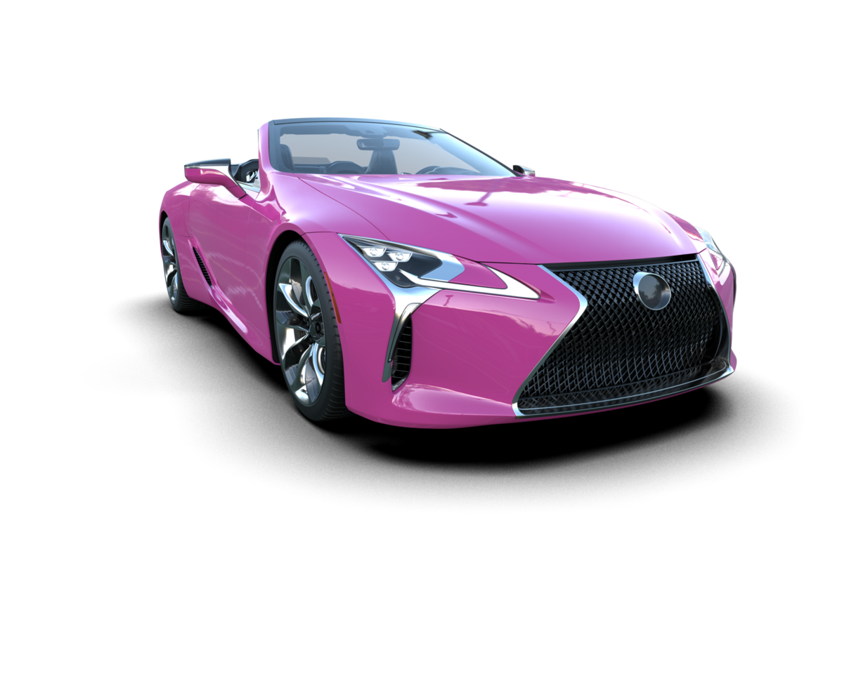Realistic sport car isolated on background. 3d rendering - illustration png