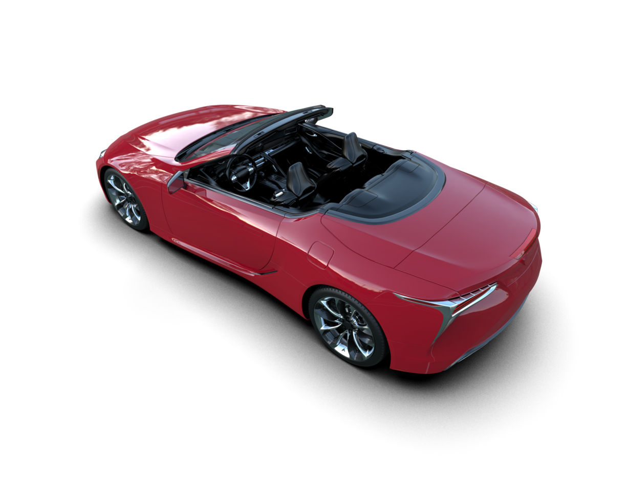 Realistic sport car isolated on background. 3d rendering - illustration png