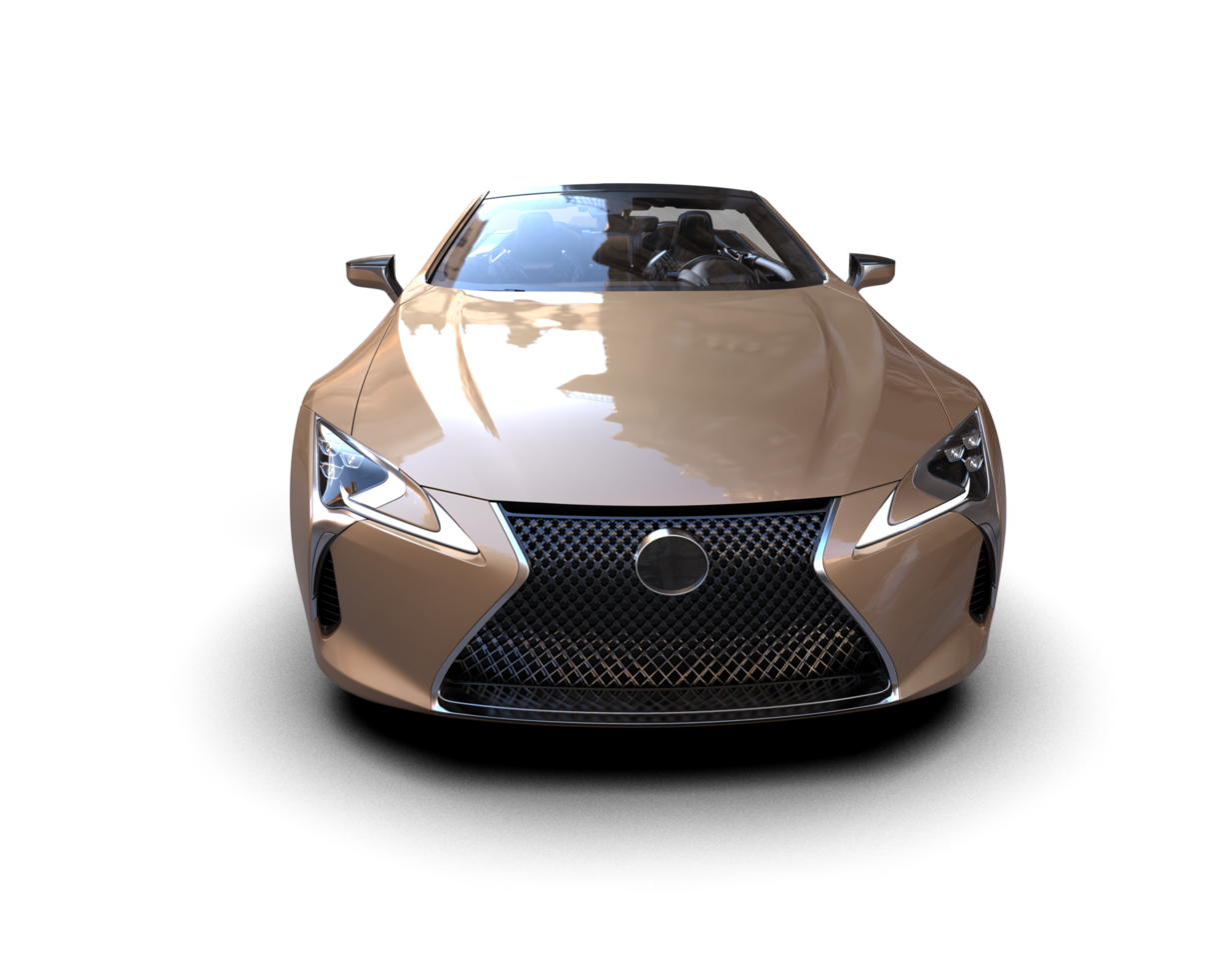 Realistic sport car isolated on background. 3d rendering - illustration png