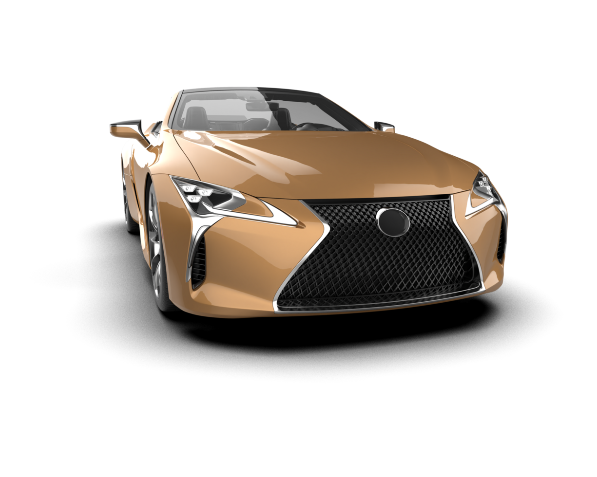 Realistic sport car isolated on background. 3d rendering - illustration png