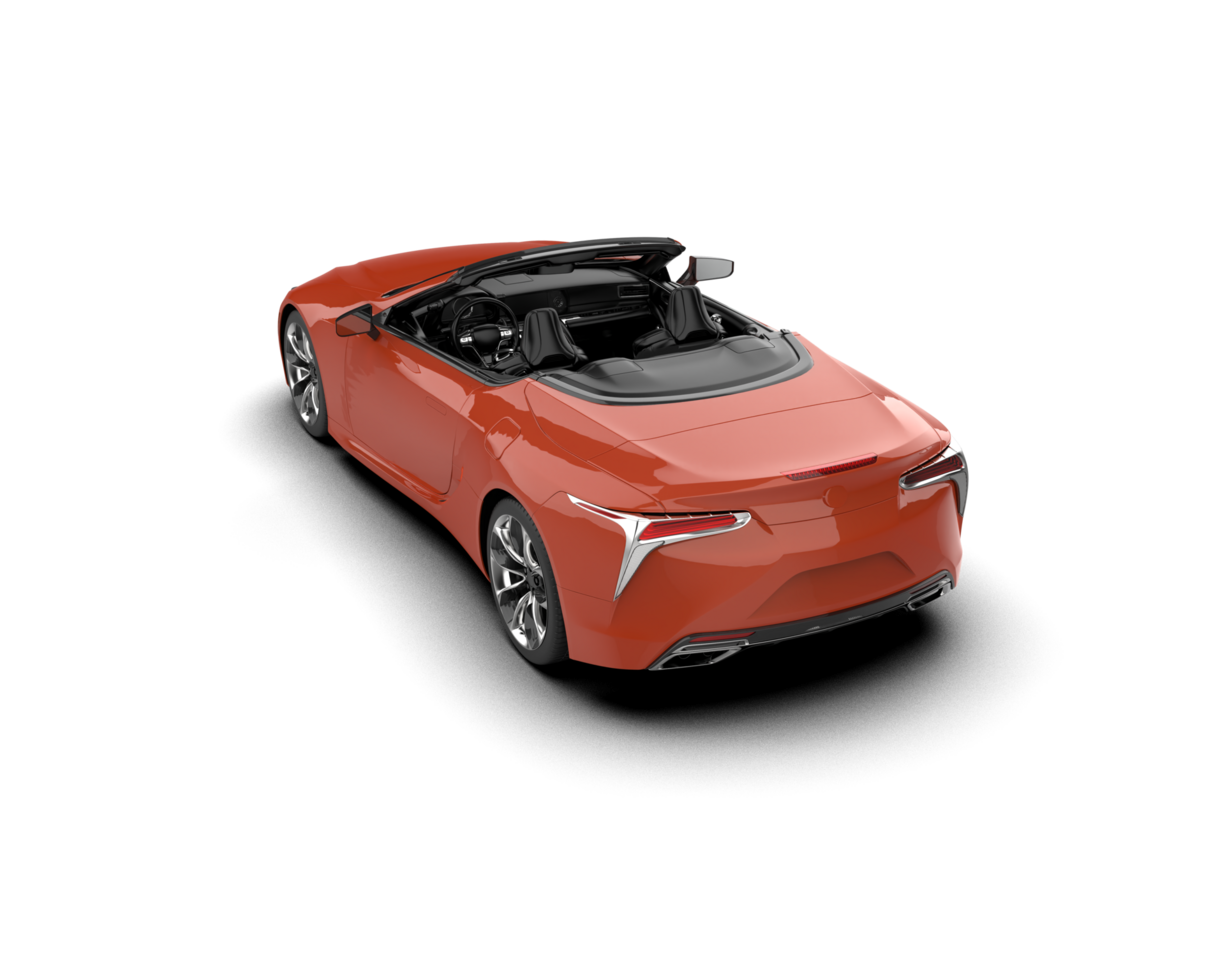 Realistic sport car isolated on background. 3d rendering - illustration png
