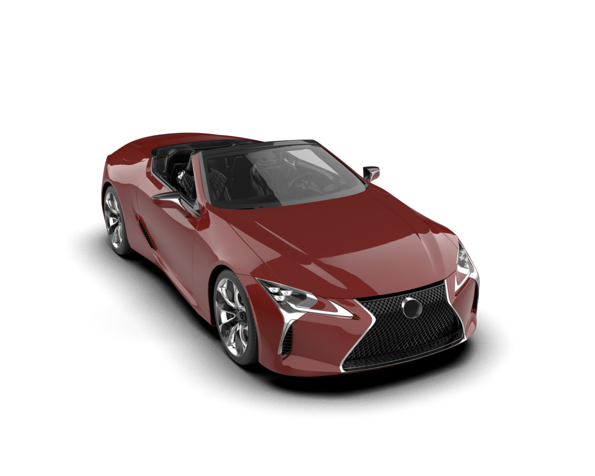 Realistic sport car isolated on background. 3d rendering - illustration png