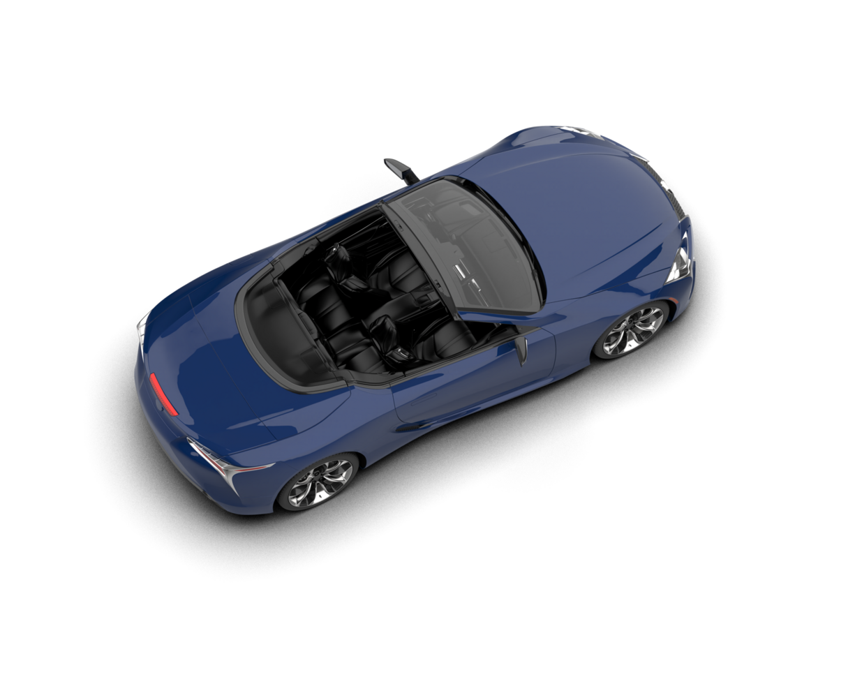 Realistic sport car isolated on background. 3d rendering - illustration png