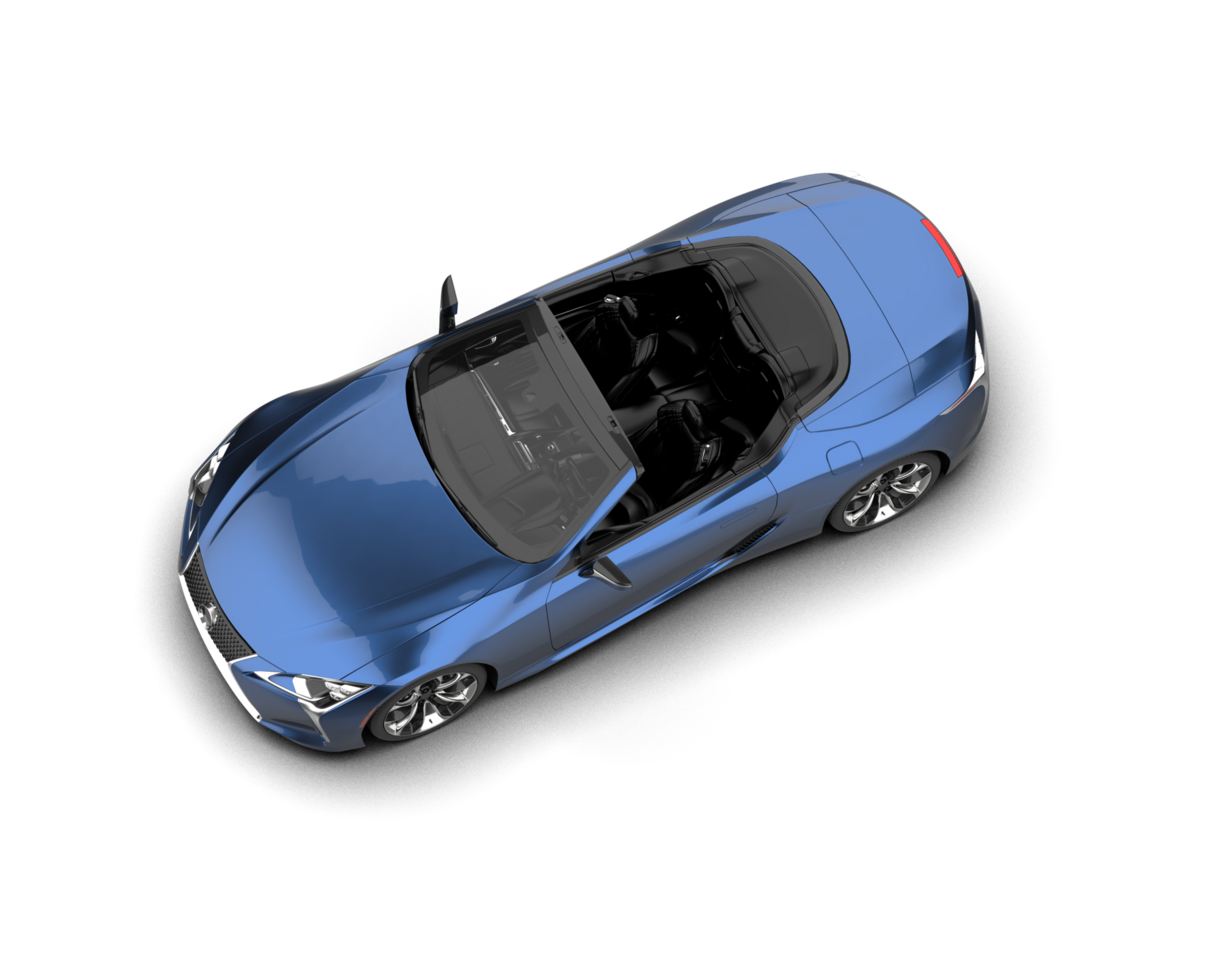 Realistic sport car isolated on background. 3d rendering - illustration png