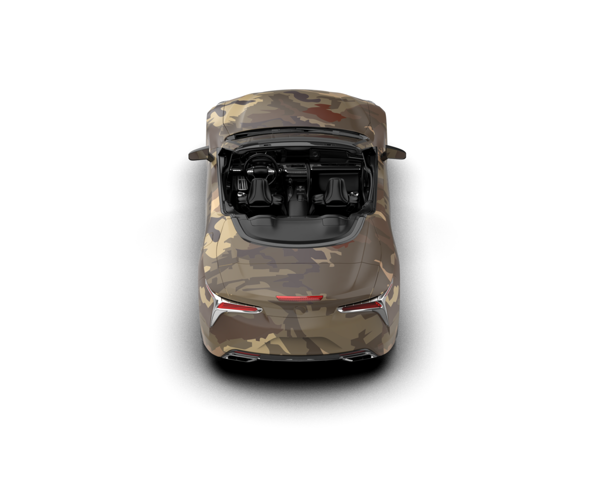 Realistic sport car isolated on background. 3d rendering - illustration png
