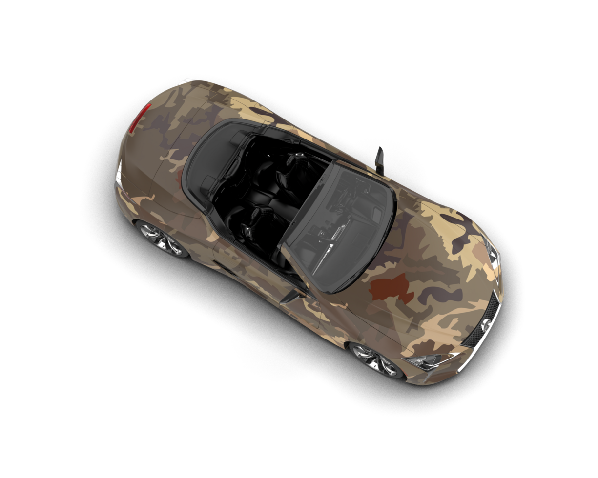 Realistic sport car isolated on background. 3d rendering - illustration png
