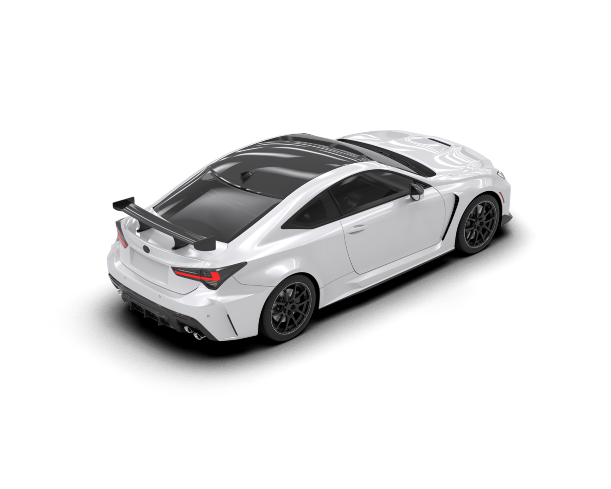 Realistic sport car isolated on background. 3d rendering - illustration png