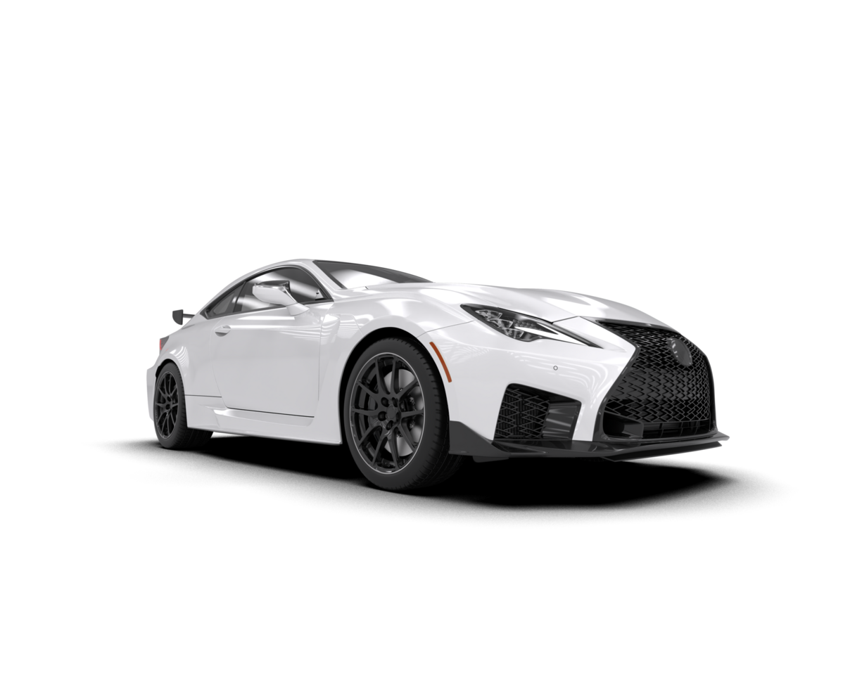 Realistic sport car isolated on background. 3d rendering - illustration png