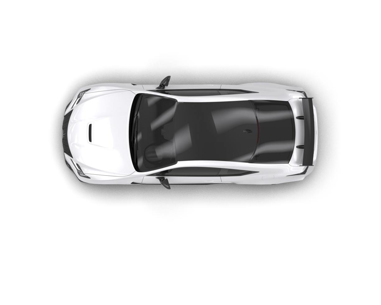 Realistic sport car isolated on background. 3d rendering - illustration png