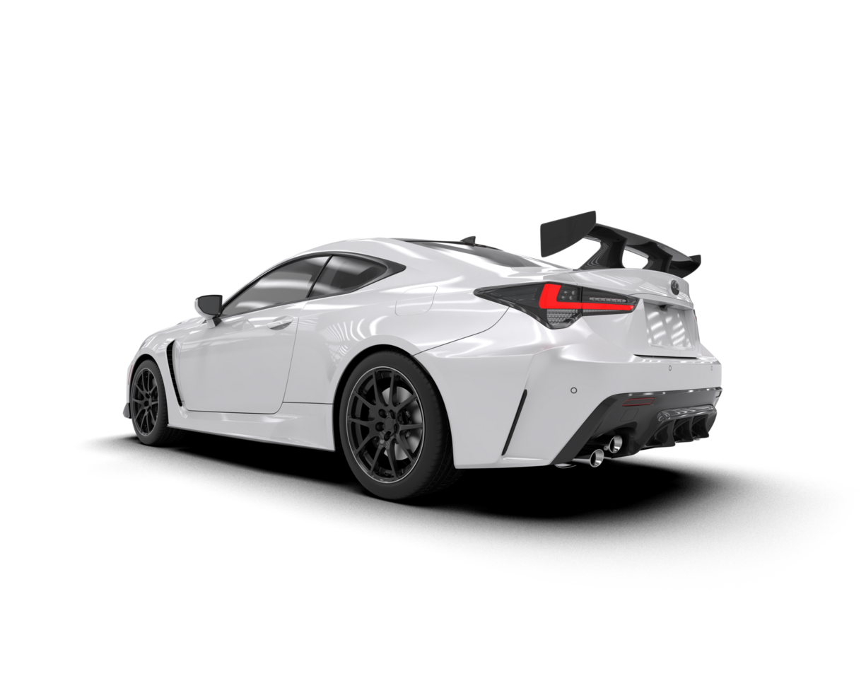 Realistic sport car isolated on background. 3d rendering - illustration png