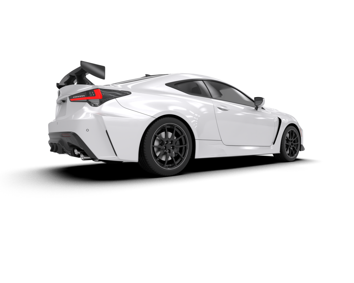Realistic sport car isolated on background. 3d rendering - illustration png