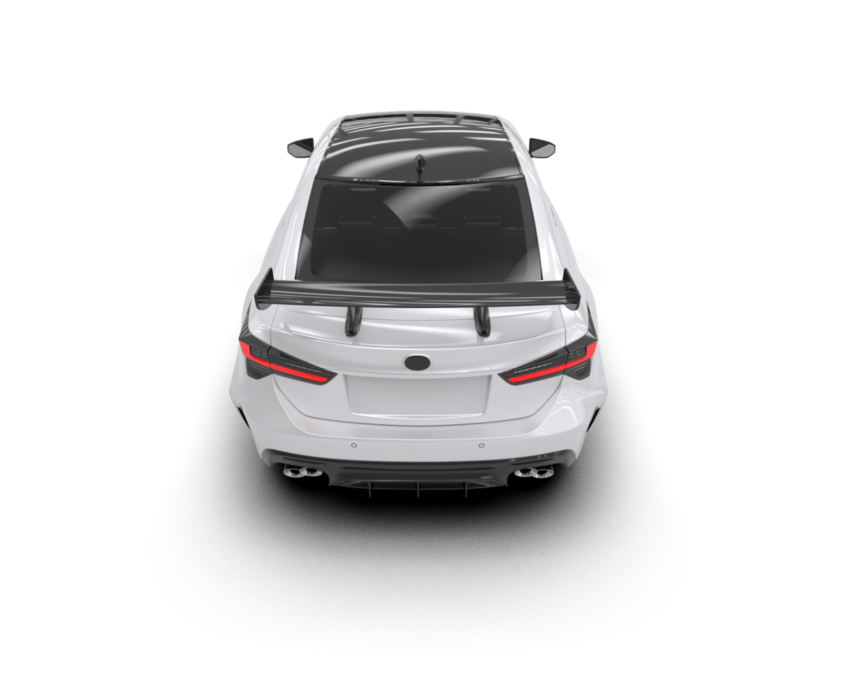 Realistic sport car isolated on background. 3d rendering - illustration png