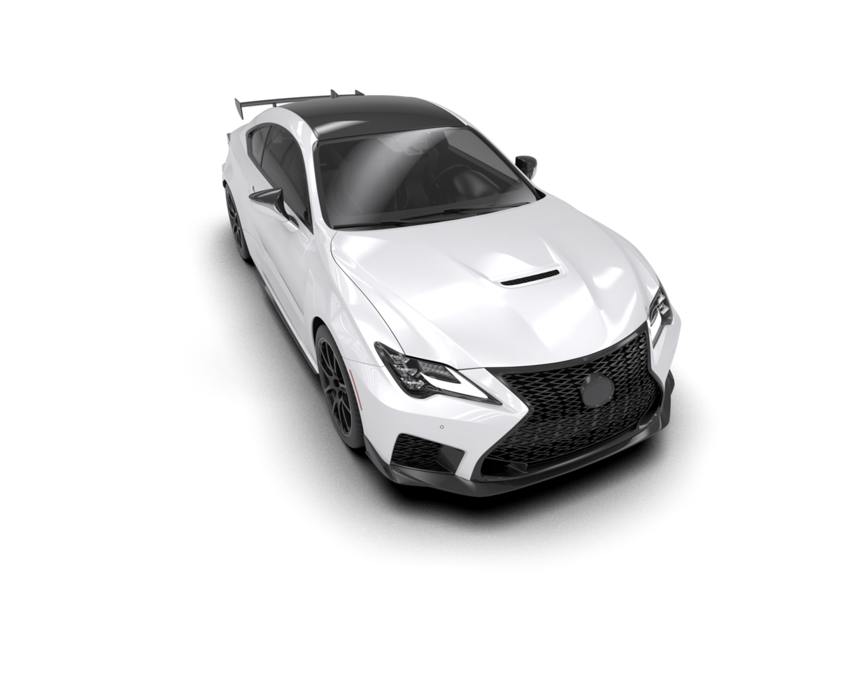 Realistic sport car isolated on background. 3d rendering - illustration png