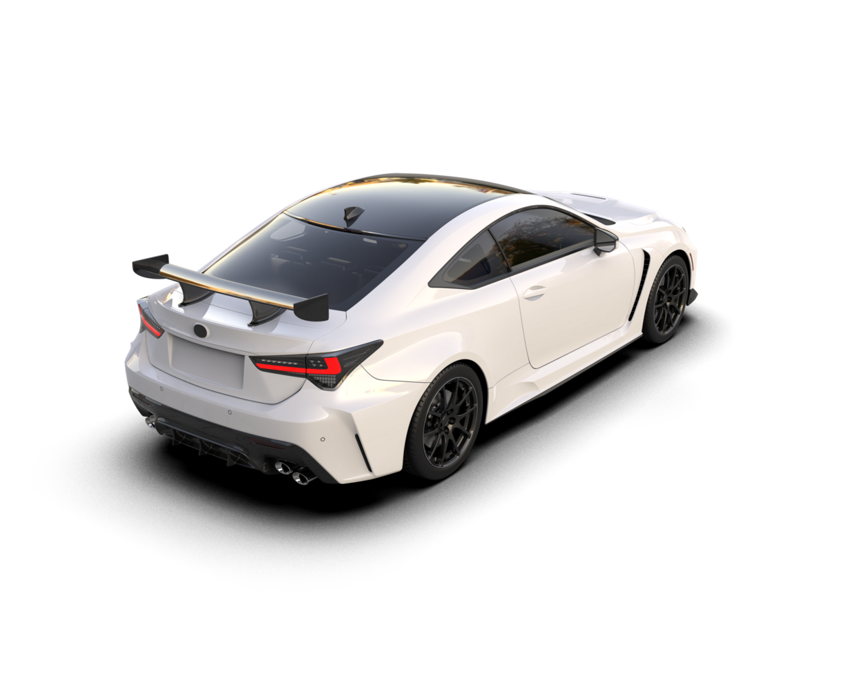 Realistic sport car isolated on background. 3d rendering - illustration png