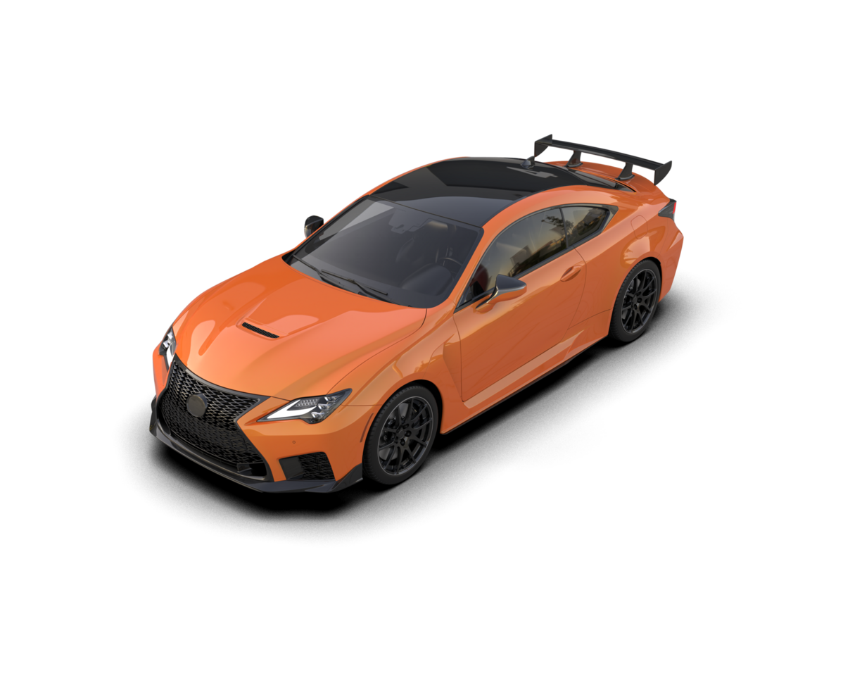 Realistic sport car isolated on background. 3d rendering - illustration png