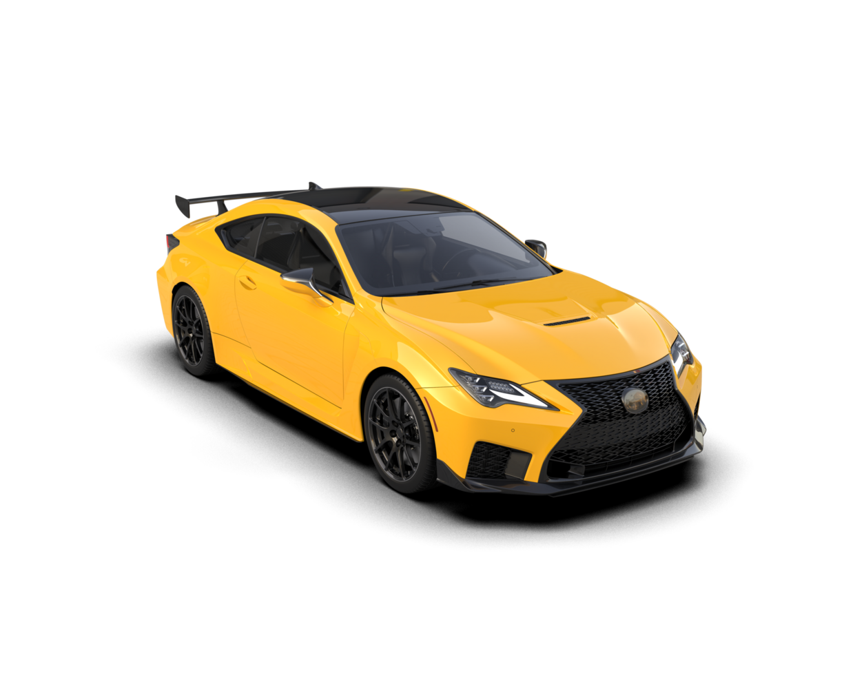 Realistic sport car isolated on background. 3d rendering - illustration png